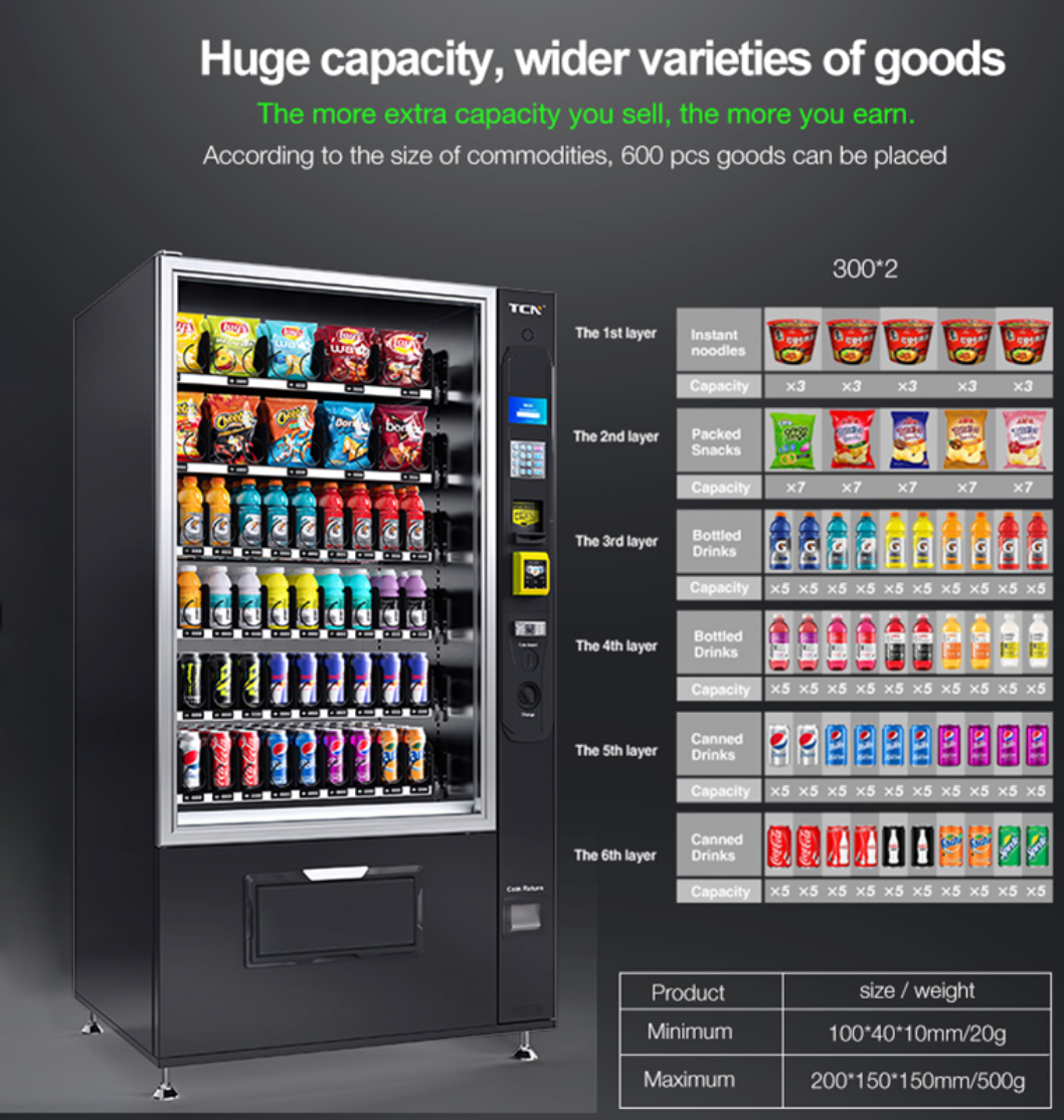 Kombi-Snackautomat 10G Premium DuoLine mit 5-Zoll-Display (Master-Slave)