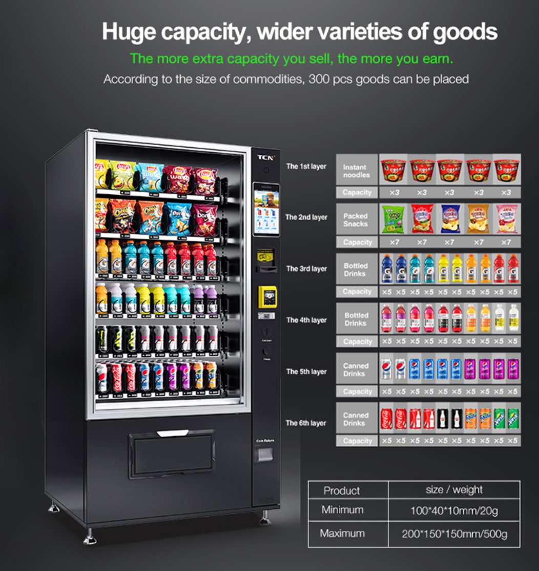 Kombi-Snackautomat 10G Premium mit 10-Zoll-Touchscreen