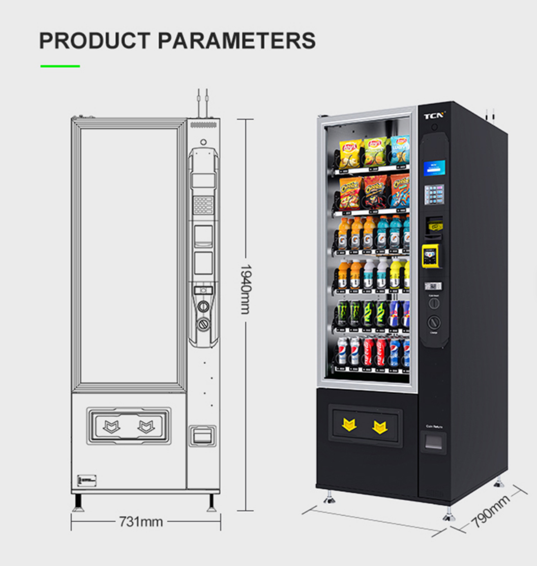 Kombi-Snackautomat 6G Premium mit 5 Zoll Display
