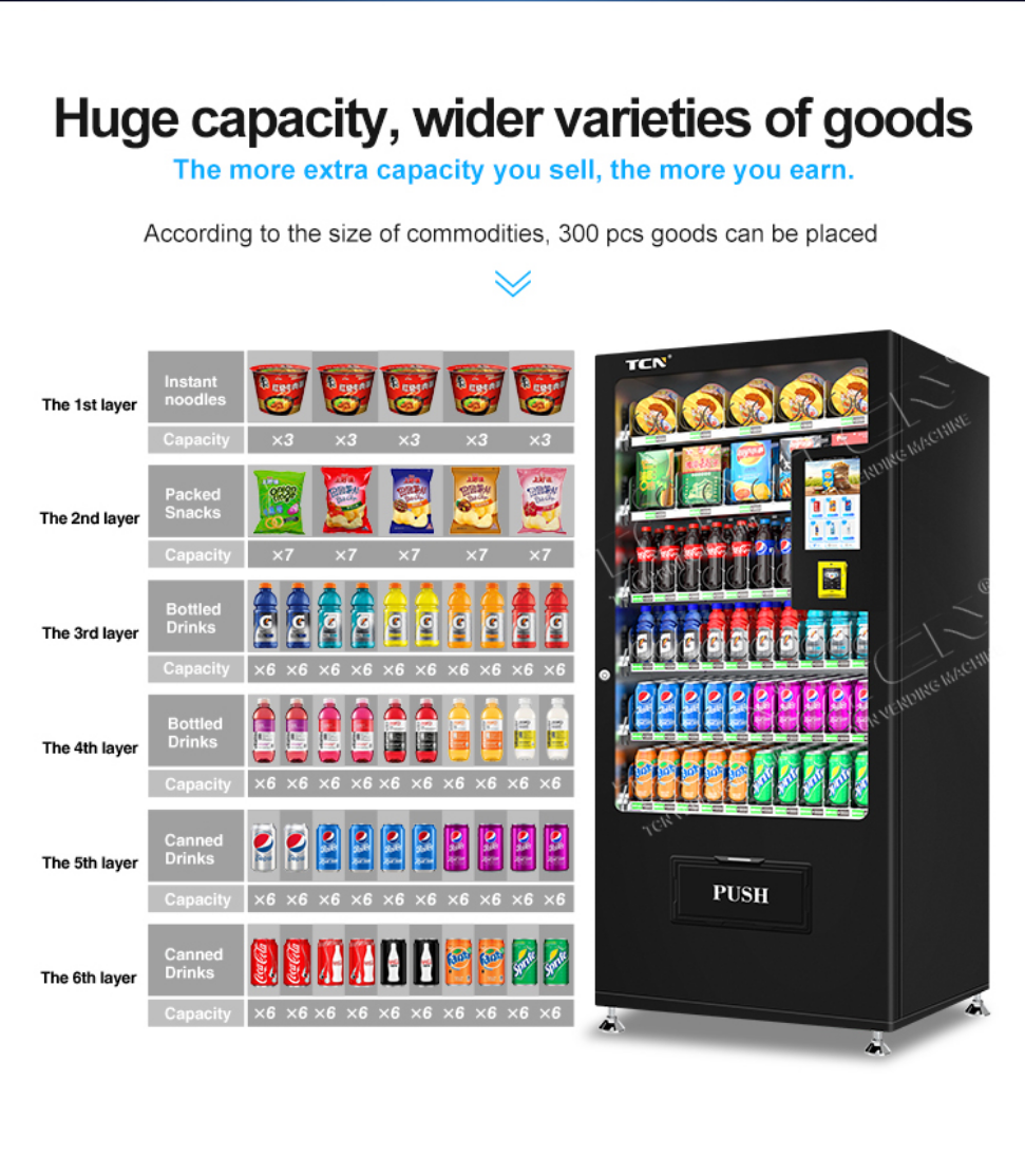 Kombi-Snackautomat 10N Premium Cashless mit 10-Zoll-Touchscreen