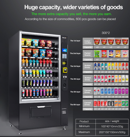 Kombi-Snackautomat 10G Premium DuoLine mit 5-Zoll-Display (Master-Slave)